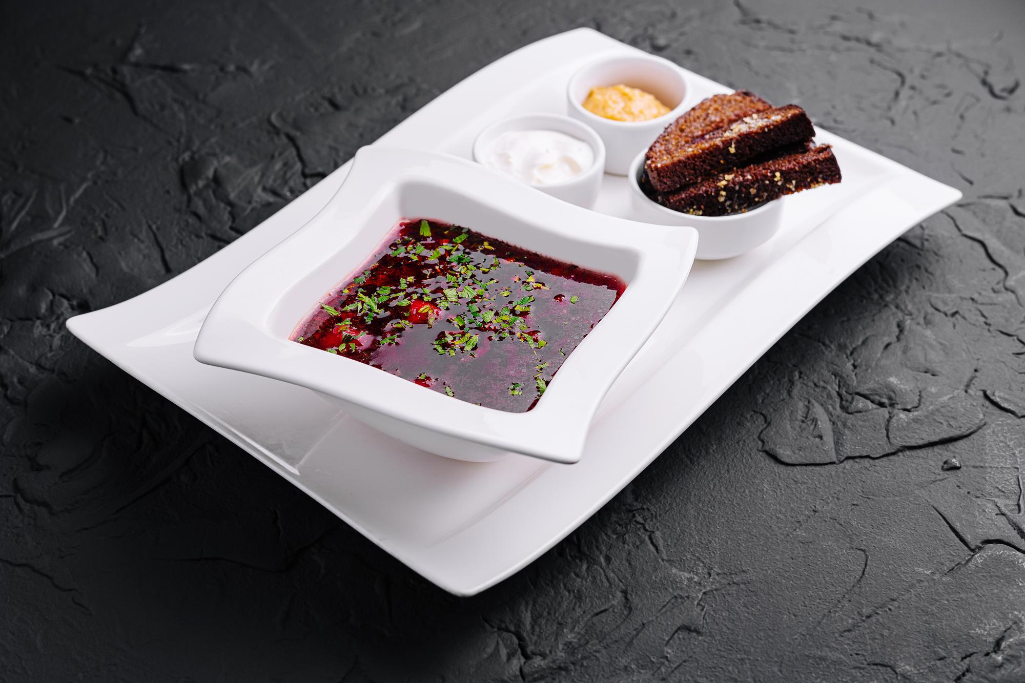 Main course with sauce and garnish